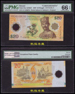 Brunei 20 Dollars, (2007), Polymer, Commemorative, PMG66 - Brunei