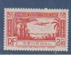 SENEGAL     N°  YVERT  N° PA 14  NEUF AVEC CHARNIERES  ( CHARN 03/33 ) - Poste Aérienne