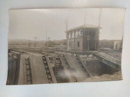 CARTE PHOTO 80 AMIENS LONGUEAU PONT SNCF DETRUIT PRES GARE GUERRE 14-18 PHOTO HACQART - Longueau