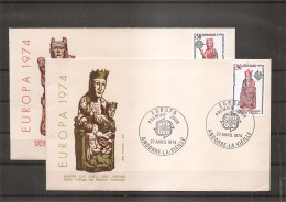 Andorre Français - Europa 1974 ( 2 FDC De 1974  - Cote 35 Euros )) - Covers & Documents