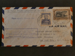 C CONGO BELGE    BELLE  LETTRE  RR 1941 1ER VOL AVION  LEOPOLDVILLE MIAMI USA   ++ - Brieven En Documenten