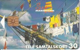 TARJETA DE ALAND DE MARIEHAMN DE TIRADA 8000 - Aland