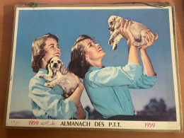 CALENDRIER ALMANACH DES POSTES  1959 / SABLES D OLONNE / CHIOTS - Big : 1941-60