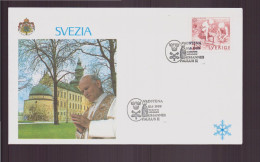 Suède, Enveloppe Avec Cachet " Visite Du Pape Jean-Paul II " Du 10 Juin 1989 à Vadstena - Altri & Non Classificati