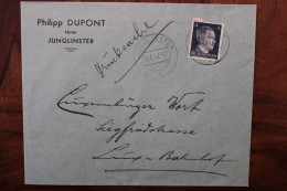 LUXEMBURG 1942 Junglinster Drücksache Cover Luxembourg Besetzung - 1940-1944 Occupation Allemande