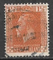 NUOVA ZELANDA  1915-33  EFFIGE DI GIORGIO V FONDO A LOSANGHE UNIF. 201 USATO VF - Gebraucht