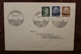 LUXEMBURG 1941 Cover Luxembourg Besetzung Affranchissement Mixte Elsass Löthringen Alsace Lorraine - 1940-1944 Deutsche Besatzung