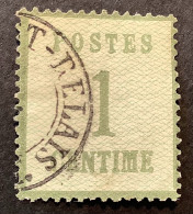 Alsace-Lorraine 1870 1c Vert Bronze TTB Oblitéré (France Guerre Occupation Allemande, Elsass Lothringen NDP Mi 1 I War - Usati