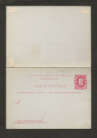 CARTE POSTALE DOUBLE 10 Ct Rouge état Neuf / Dubbele Postkaart 10 Ct Rood  Ongebruikt - Cartes Avec Réponse Payée