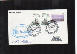 AAT 1989 Cover - MV Icebird - Australian Expeditions Mawson 13 FEB 1989 - (1ATK069) - Covers & Documents