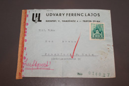 Hungary 1940's Censored Air Mail Cover To Frankfurt Germany__(7844) - Covers & Documents