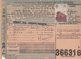 France Colis Postaux Sur Document - Covers & Documents