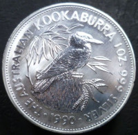 Australia - 5 Dollars 1990 - Kookaburra - KM# 189 - Silver Bullions