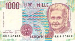 1000 Lire Italien 1990 VF/F (III) - 1000 Lire