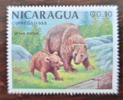 NICARAGUA Ours, Bear, Oso, Tragen. Yvert N° 1504** Neuf Sans Charnière MNH - Ours