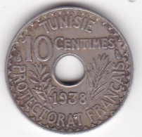 Protectorat Français 10 Centimes 1938 , En Cupro Nickel , Lec# 115 - Túnez
