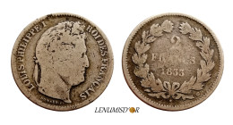 LOUIS PHILIPPE 2 Francs 1833 BB Strasbourg - Savoie