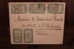 1911 Paquebot Madagascar France Cover Pour Arbresle Rhône (69) Par Durban Natal South Of Africa SOA Rare !!! - Briefe U. Dokumente