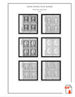 US 1930-1939 PLATE BLOCKS STAMP ALBUM PAGES (47 B&w Illustrated Pages) - Engels