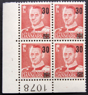 Denmark 1956 King Frederik IX, Overprint 30 øre On 25 øre. Minr.361  MNH (**)  ( Lot KS 11 ) - Neufs