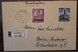 LUXEMBURG 1941 Berlin Einschreiben Cover Luxembourg Registered Recommandé Besetzung Reco R - 1940-1944 Deutsche Besatzung