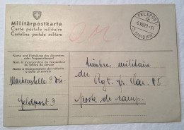 SCHWEIZ SOLDATENMARKEN:Markenstelle Timbres Militaire TAUSCH ! "FELDPOST 3 DIV. 1940" Militärpostkarte (WW2 War1939-1945 - Documenten