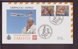 Vatican, Enveloppe Avec Cachet " Retour Du Pape Jean-Paul II " Voyage En Pologne Du 1 Juin 1991 - Maschinenstempel (EMA)