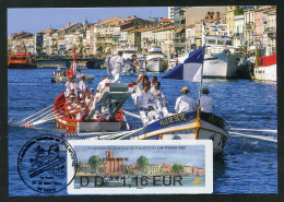 FRANCE (2023) Carte Maximum Card ATM LISA - Assemblée Générale Philapostel Cap D'Agde - Joutes Nautiques - 2020-…