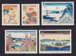 2021 JAPAN INTL LETTER WRITING WEEK STAMP 5V - Nuevos