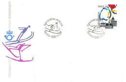 Norway Norge 1994 Cover Olympics Lillehamme Figure Skating Arena,  Cancelled  Øyer 13.2.94   Skater - Lettres & Documents