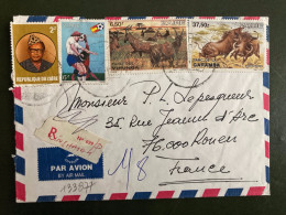 LR Pour La FRANCE TP PHACOCHERES 37n50z + ANTILOPES 6,50z + FOOT ESPANA 82 6z + TP 2z OBL.26 08 86 KINSHASA 1 - Lettres & Documents