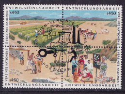 Vereinte Nationen Wien 1986, MiNr.: 59-59, 4erBlock Mit FDC Gestempelt - Usati