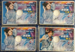 PEPSI VIDEO CD SPECIAL EDITION IN RECTANGULAR SHAPE X 4 OF HONG KONG SINGERS AARON KWOK & KELLY CHAN. - DVD Musicali
