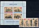 150 Jahre Post 1978 Griechenland 1308/1+Block 1 ** 2€ Marke Auf Marken Hoja Stamp On Stamp Philatic Bloc Sheet Bf Hellas - Blocks & Sheetlets