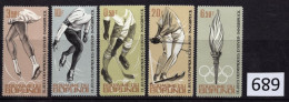 Burundi, Innsbruck Winter Olympics, Set Of 5 Perf (0689), Free Shipping - Unused Stamps