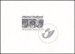 3350** - Feuillet N/B / Velletje Z/W / Schwarz-Weiß-Blatt -  BD Michel Vaillant - Jean Graton - Philabédés