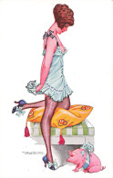 Jugendstil * CPA Illustrateur Maurice PEPIN Pépin Art Nouveau * Femme Nu Curiosa érotisme * Cochon Pig Porte Bonheur - Pepin