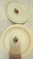 2 Assiettes -lucile-charbonnier Salies -terre De Fer - Teller