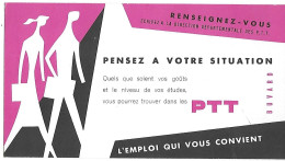 BUVARD - Pensez à Votre Situation - Trouvez Un Emploi PTT - Niveau De Vos études - M