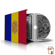 ANDORRA [FR. + SP.] 1875-2020 STAMP ALBUM PAGES (166 B&w Illustrated Pages) - Inglés