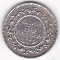 Protectorat Français , 50 Centimes 1917 – AH 1335, En Argent, Lec# 166 - Túnez