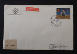 Paraguay FDC Recommandée 1989 Apollo XI 20 Ans Module Lunaire Michael Collins Space Lunar Module Registered FDC - Amérique Du Sud
