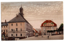 Allemagne -STOLLBERG I. Erzgeb --1918-- Markt Mit Amtsgericht (petite Animation)  ...colorisée..........cachet........ - Stollberg (Erzgeb.)