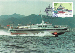 Macau Macao – 1986 Passenger Boats Maximum Cards - Usados