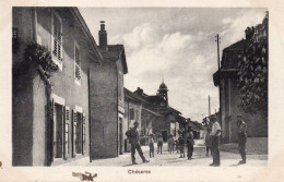 C P A ANIMEE  CHESEREX CANTON DE VAUD  ENTREE DU VILLAGE ET SES HABITANTS CIRCULEE  1911 - Chéserex