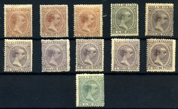 Cuba Nº 106, 11/11, 115, 117, 118/20, 122/3, 127. Año 1890/2 - Unused Stamps