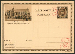 EP Au Type Carte Illustrée 40ctm Brun Képi "2e Série" (SBEP N°10M2 Vue N°16 Liège) / Neuf, P011 X2 ! - Postcards 1934-1951