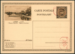 EP Au Type Carte Illustrée 40ctm Brun Képi "2e Série" (SBEP N°10M2 Vue N°17 Liège) / Neuf, P011 X2 ! - Cartoline 1934-1951