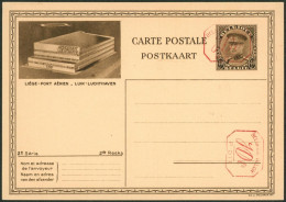 EP Au Type Carte Illustrée 40ctm Brun Képi "2e Série" (SBEP N°10M2 Vue N°18 Liège) / Neuf, P011 X2 ! - Tarjetas 1934-1951