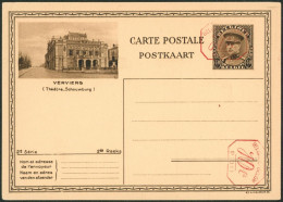 EP Au Type Carte Illustrée 40ctm Brun Képi "2e Série" (SBEP N°10M2 Vue N°25 Théatre) / Neuf, P011 X2 ! - Postcards 1934-1951